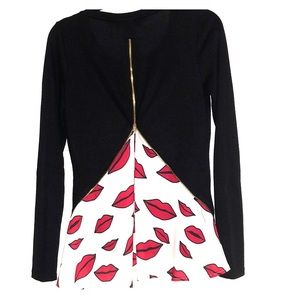 INC Lips Knit Sweater